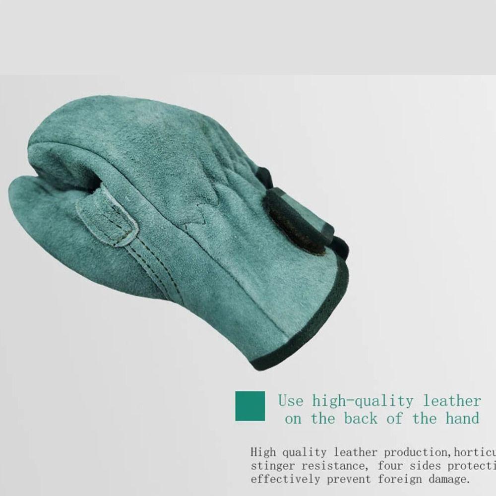 1Pair Stab-proof Leather Working Gloves Wear-resistant Safety Protection Gloves  Construction
