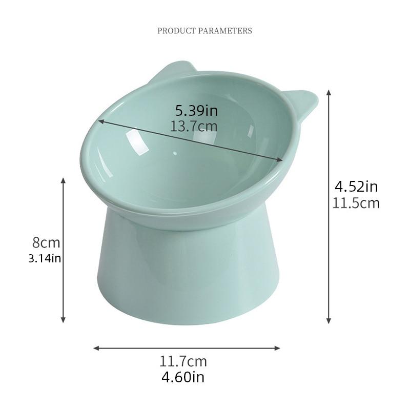 Pet Bowls with Inclined High Bottoms To Protect the Neck of Pets, Dog and Cat Water Bowls To Prevent Overturning