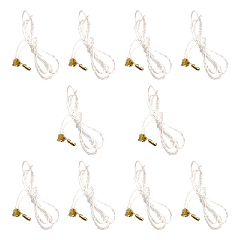 Comfortable Cotton Pull Rope 10Pcs Room Fan Light Change Cord With Metal Link Set
