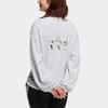 Adidas Neo Cartoon Print Crew Neck Pullover Sweatshirt Women Sweatshirt Grey HG9020