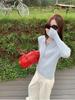 Korean Style Women's Polo Neck Knitwear: 2026 Autumn/Winter New Arrival Slim Fit Long Sleeve Pullover Sweater