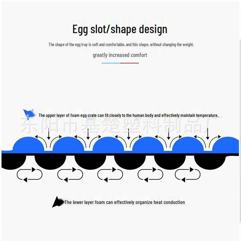 Portable Outdoor Egg Slot Folding Mat - Moisture-Proof Camping Tent Mat with Aluminum Foil