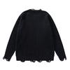 Pull Jacquard Chat Vintage Style Collège Unisexe Hiver Chaud Coupe Ample Pullover Jeune