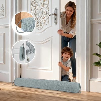 Door Draft Blocker Triangular Draft Sweep Stripping Weighted Under Door Stopper For Garage Indoor Outdoor Home Room Window