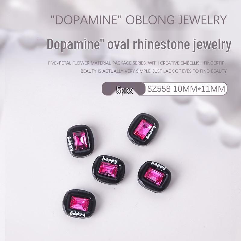 

Nail Art Jewelry: Colorful Oval & Round Flatback Resin Rhinestones (5 Pieces)