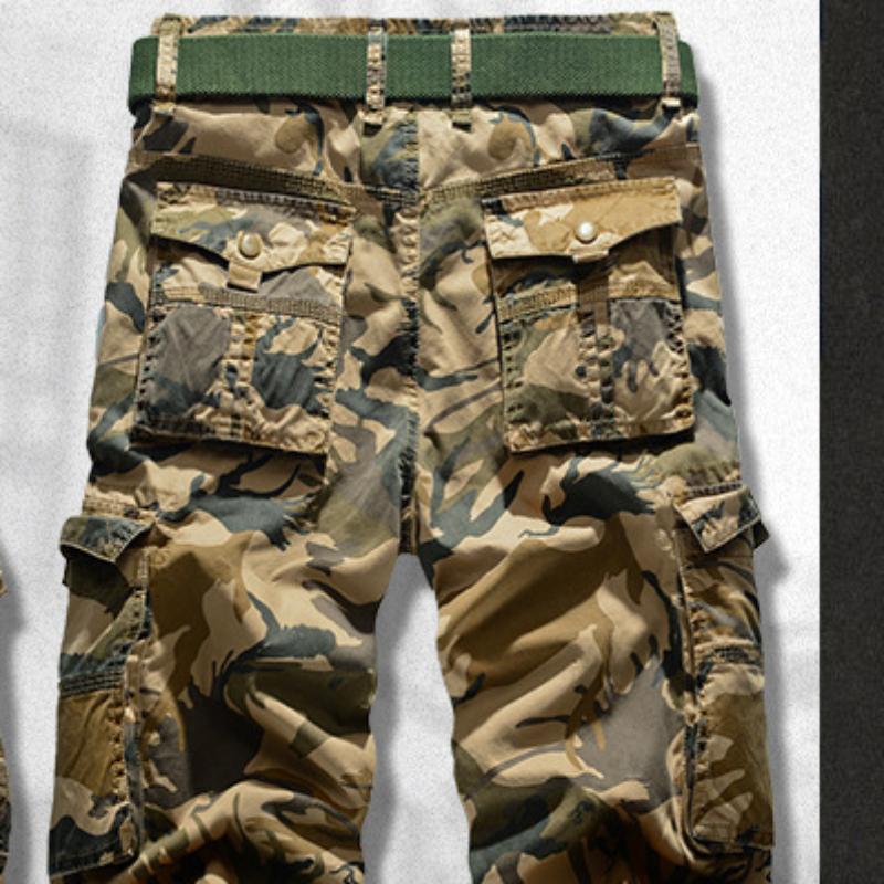 Camouflage Camo Cargo-Shorts Herren Herren Casual Shorts Männlich Lose Arbeitsshorts Mann Outdoor Wandern Kurze Hosen Übergröße