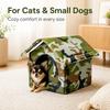 Foldable Outdoor Cat House Aluminum Foil Thermal Insulation Waterproof Camouflage Pet Shelter Winter Warm House