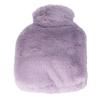 Hot Water Bag Double Insert Pocket PVC Liner Washable Cover 1000ml Capacity Warm Water Bag for Home Purple