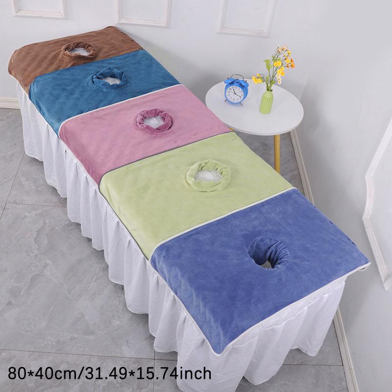 40x80cm Thickened Beauty SPA Massage Table Planking Face Towel With Hole For Hospital Hotel Beauty Salon