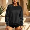 Women's Neck Long Sleeve Pullover Sweatshirt for Casual Wear
