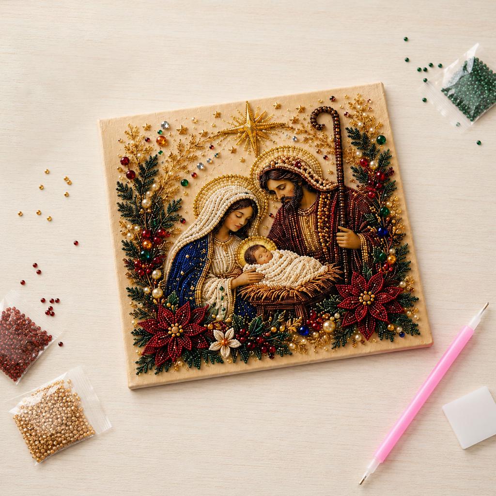 DIY Pearl Painting Kit, Religious Diamond Dot Art Craft Set