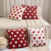 Fashion Heart Embroidery Throw Pillow Cover Square Sofa Cushion Covers 45x45cm Soft Couch Decor Valentine's Day Decor