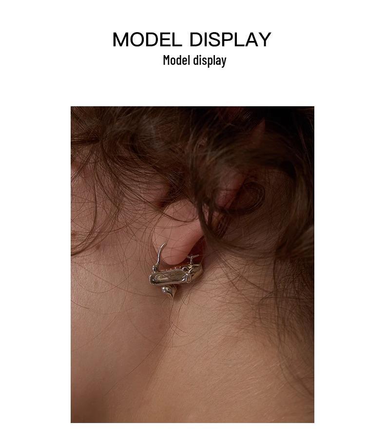 S925 Ballet Shoe & Heart Earrings - Silver & Gold Unique Gift 2025