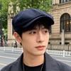 Dark Beret Cabbie Hat Oversized Painter Hat Beret Baker Boy Hat for Street Strolling Fashion Hat Props