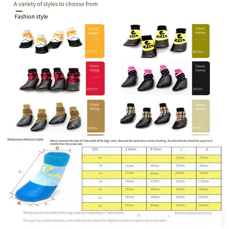 Small Dog Shoes Socks Solid Design 4pcs/Set Waterproof Dog Shoes Casual Autumn/Winter Mesh Dog Shoes for Dogs Small Medium