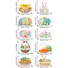 Easter Paper Door Hanging Pendant 2024 Home Party Cartoon Rabbit Eggs Door Hanger Decorative Plaque Signs Ornament Gift