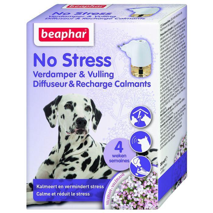 Diffuseur + Recharge Calmant 30J No Stress pour Chien - Beaphar - À base de Valériane - Petit - Adulte