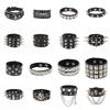 New PU Leather Bracelet Punk Bracelet Adjustable Skull Goth Cuff Bracelet Gothic Rivet Buckle Wristband for Men Women