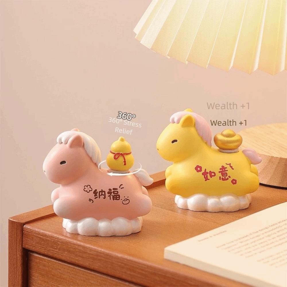 Resin Horse Figurine Multiclor Zodiac Horse Ornaments Horse Miniature  Car Decoratio