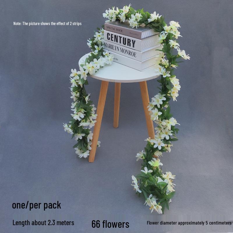 Artificial Rose Vine for Wedding Arches, Staircase Railings, and Ceiling Decor