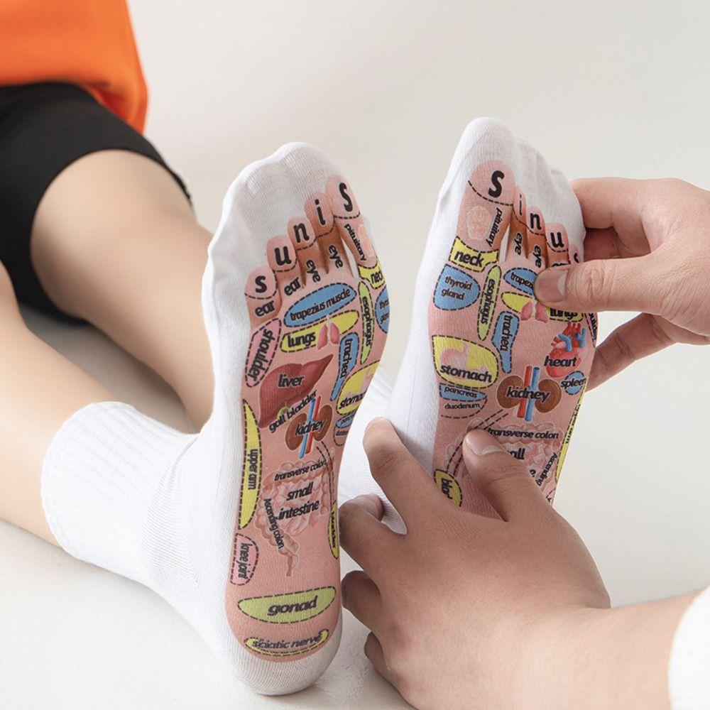 Acupoint Schematic Socks Feet Massage Socks with Massage Tool Point Sock Foot