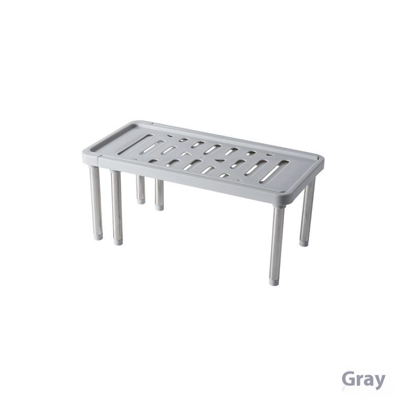 

Телескопическая стойка Кухонная сушилка Стойка для хранения бутылок с приправами Отделочная стойка для шкафа Двухъярусная настольная стойка для хранения gray