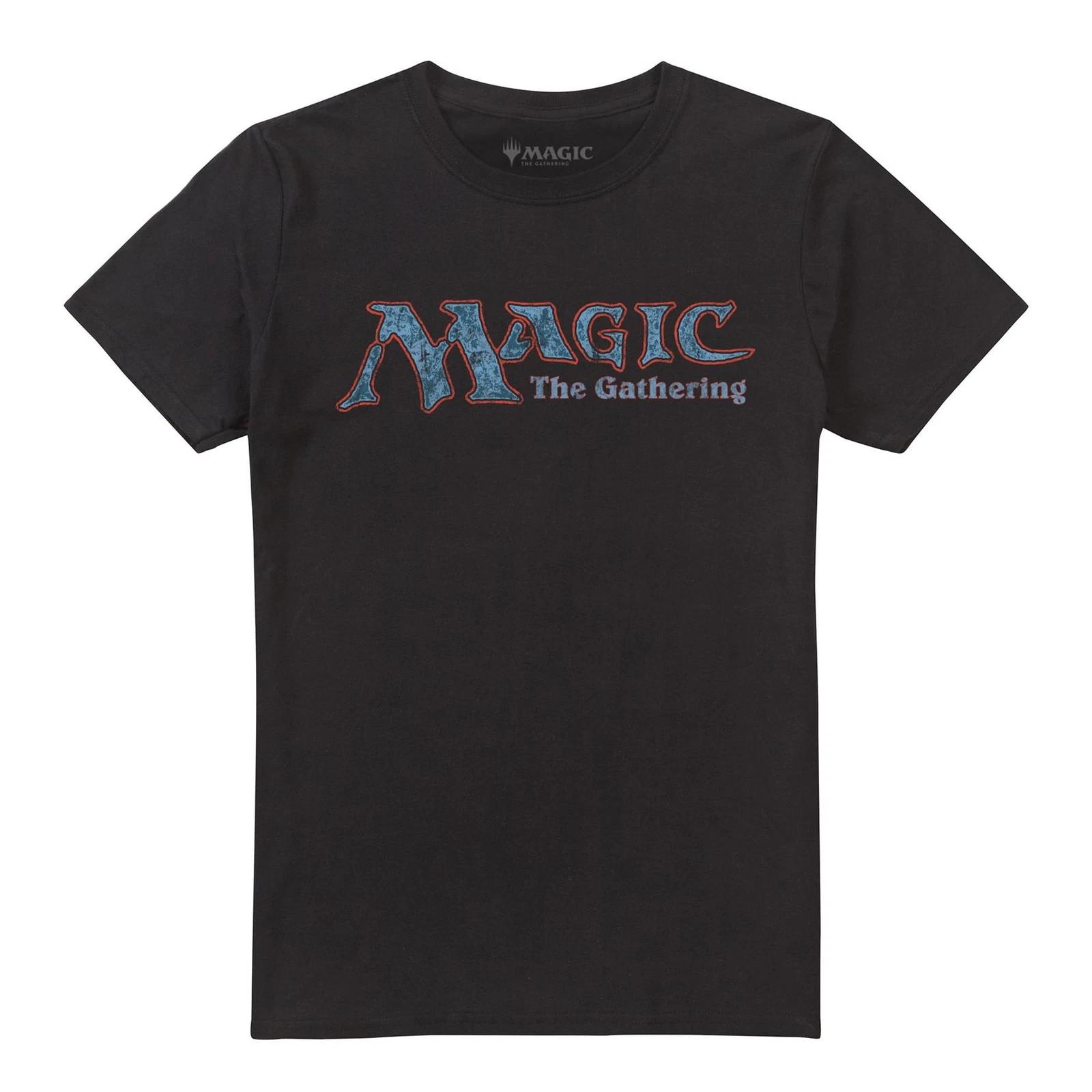 Magic The Gathering Mens 100% Cotton T-shirt Mens Tees Top Retro Logo Top Tee S-2XL Official M