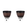 Imitation Barrels Flowerpot Household Yard Decoration Gardening Accessory Indoor Plant Pot Planter Round Bucket