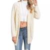 Women's Loose Open Front Long Sleeve Chunky Knit Cable Cardigans Sweater with Pockets Cozy Knit Cardigan, Casual Loose Fit