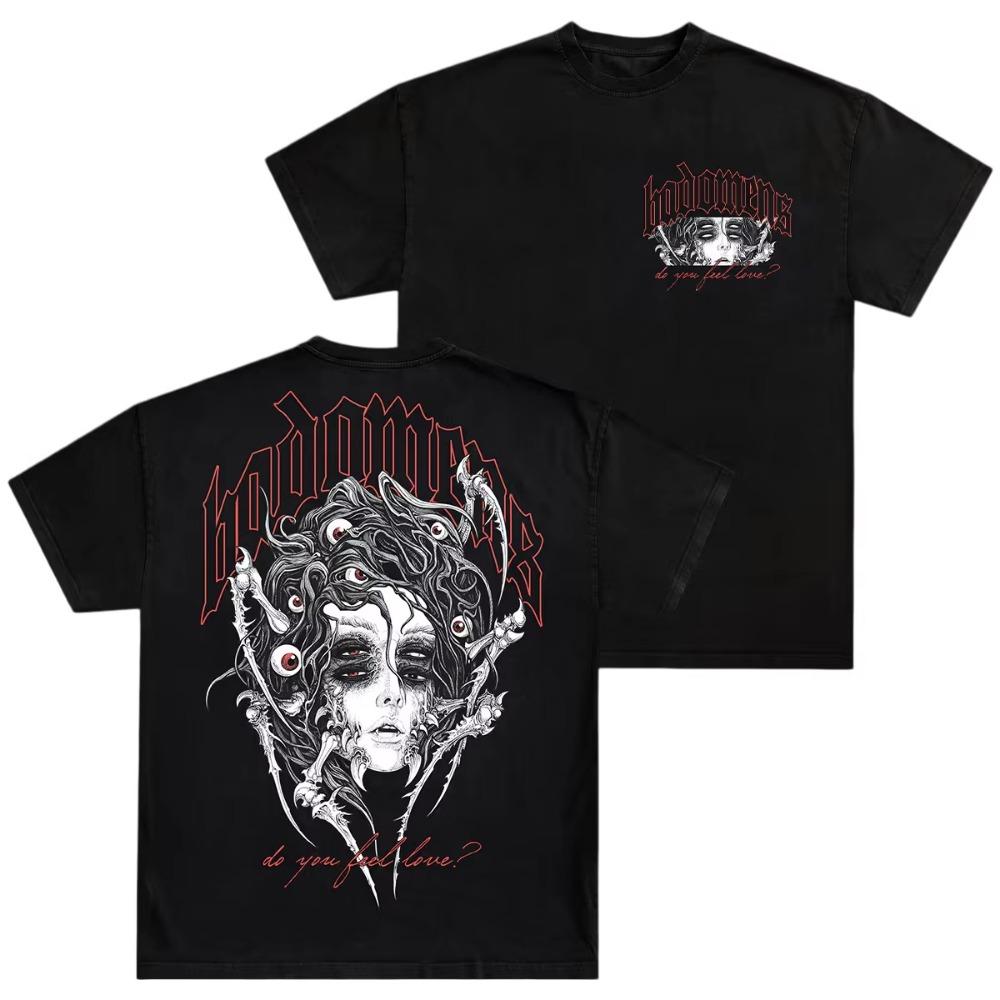 Rock Band Bad Omens Peripheral T-shirt Men and Women Cotton Summer Y2K Clothing Round Neck Short Sleeved T-shirt