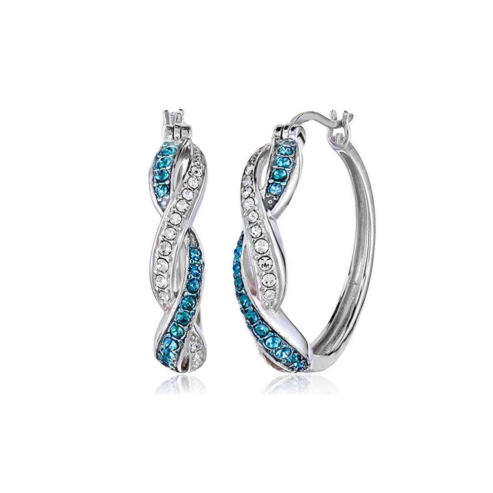 Trendy Colorful Cross-Border Zircon Ear Cuffs - European & American Style