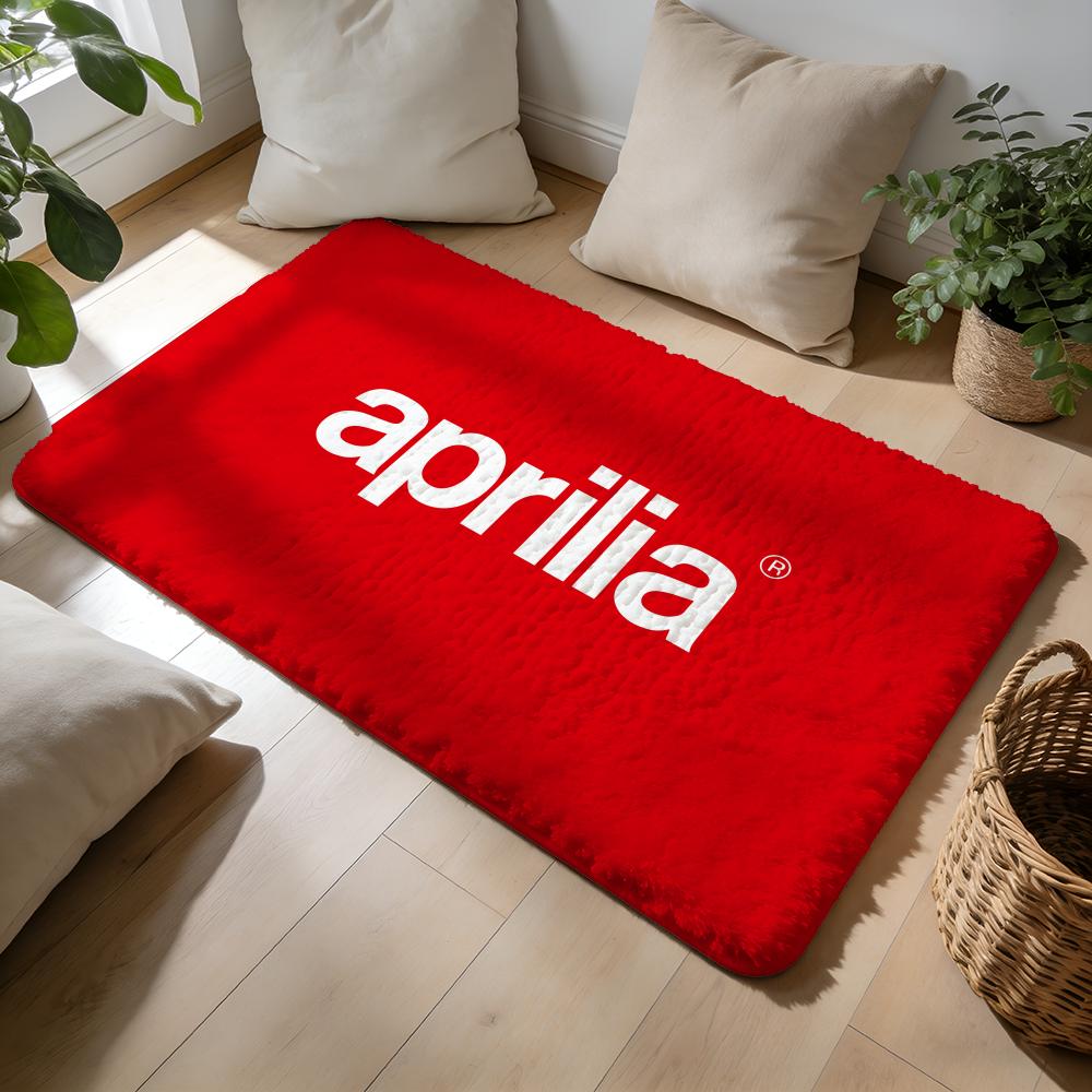AAprilia Motorrad Logo Fußmatte Weiche Flanell-Matte Saugfähig Rutschfeste Teppichmatte Haus Schlafzimmer Badezimmer