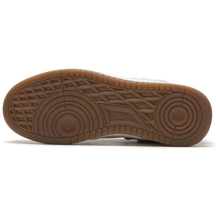 New LiNing Layer Pro Anti Slip And Wear Resistant Lightweight Low Top Skateboard Shoes Men's Creamy Brown AGCR313-6
