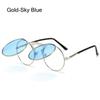 90's Retro Shades Round Steampunk Sun Glasses Flip Up Sunglasses Costume Glasses for Women & Men UV400 Protection Eyewear