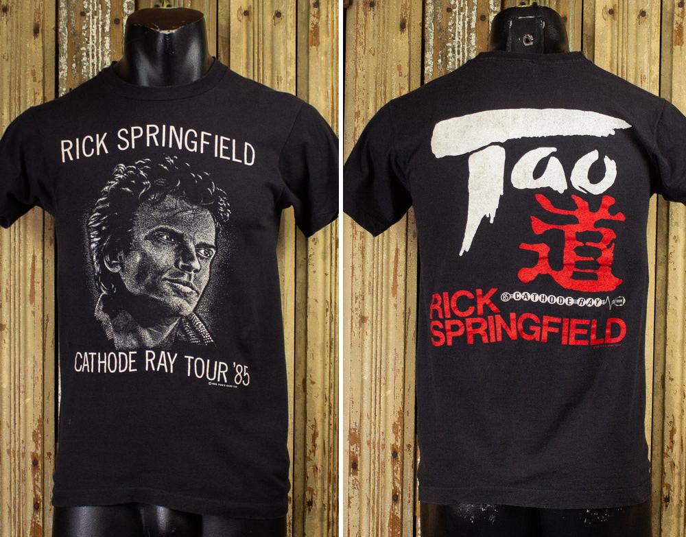 Vintage Rick Springfield Cathode Ray Concert T Shirt 1985 Black L