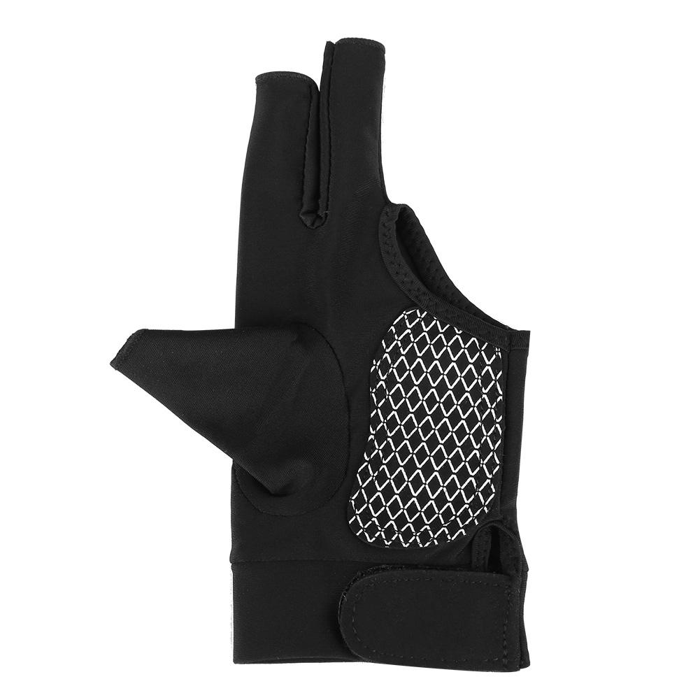 

Boodun 4 Colors Unisex Adults 3 Finger Snooker Pool Cue Glove Billiards Shooters Glove Black M