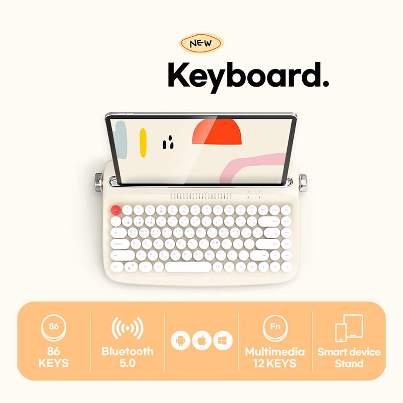 KAL Retro Bluetooth Wireless Keyboard