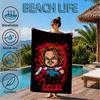 Chucky's Halloween Horror Beach Towel, Microfiber Beach Towel, Perfect For Pool, Beach, Travel, Home Decor Beach Party Fan gifts