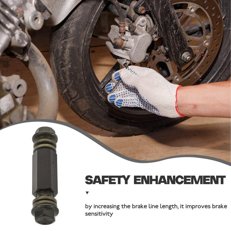Motorcycle Brake Line Fittings Set Metal Compression Tube Extension Connector for Brake Line Lengthening Versatile Compatibility