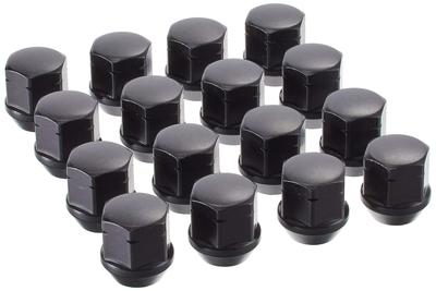 [TIPTOP] Bag Short Nut for Mini Vehicles (Black) Height 0.9 Inches (23 Mm), 16 Pieces, 19HEX M12xP1.25 N-54-16