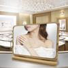 Wooden Desk Mirror Swivel Single-Sided Makeup Table Mirror, Portable Removable Countertop Private Room High-Definition Make Up