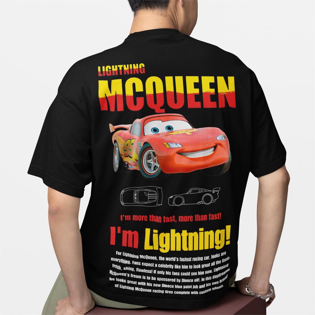 Men Women Lightning Car Mcqueen Sally Couple T-Shirt Merch Vintage Pure Cotton T Shirt Tops Christmas Gifts