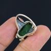 Natural Emerald Checkerboard Cut Gemstone 925 Sterling Silver Statement Ring For Women & Girls