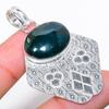 Bloodstone Gemstone Handmade 925 Sterling Silver Jewelry Pendant 2.17"