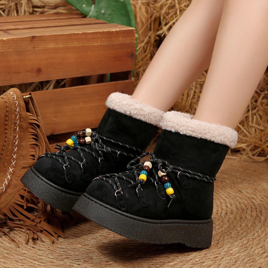 TUINANLE Winter Snow Boots Women Warm Shoes with Cotton Lining Colorful Girls Ankle Boots