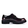 Men's British Style Patent Leather Derby Shoes - Formal Lace-up with Thick Sole & Round Toe