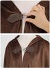 Medieval Deer Suede Velvet Cloak - Retro Warrior Cosplay Cape for Halloween