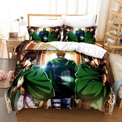 New Attack On Titan Bedding Set Single Twin Full Queen King Size Attack On Titan Bed Set Children Kid Bedroom Duvet Cover Sets