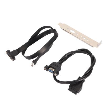 Type E To Type C Front Panel Cable 1.6ft Long 20Gbps Plug and Play Type E To Type C Extension Cable