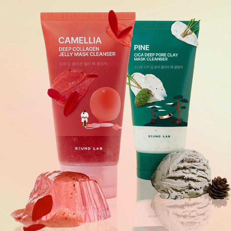 ROUND LAB Camellia Deep Collagen Jelly Mask Rensemiddel 150ml